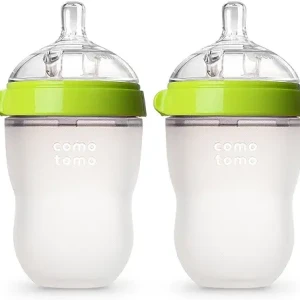Comotomo Baby Bottle, Green, 8 oz
