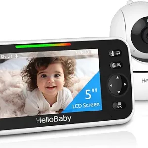 pgrade Monitor, 5''Sreen with 30-Hour Battery,Baby Monitor with Camera and Audio