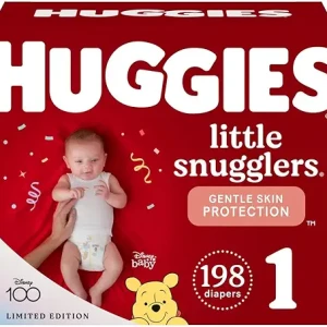 Huggies Size 1 Diapers, Little Snugglers Newborn Diapers.