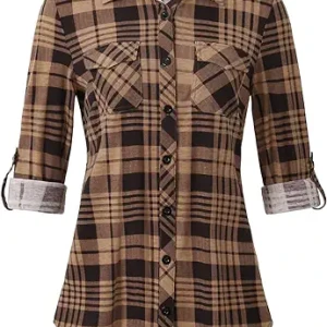 long sleeved shirt [ brown ]