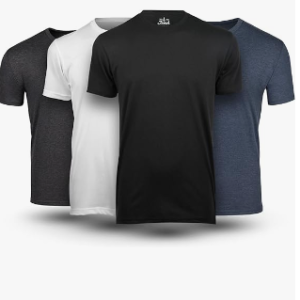 Fresh Clean Threads Variety Crew Neck Pack T-Shirts for Men - Soft and Fit Mens T-Shirt - Cotton Poly Blend - Pre Shrunk