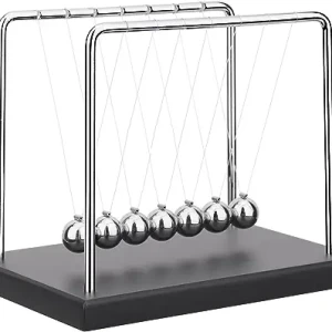 Newtons Cradle Balance Balls Science Physics Gadget Desktop Decoration Kinetic Motion Toy for Home and Office(7 Beads)