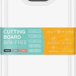 Plastic Cutting Board, Dishwasher Safe Cutting Board with Juice Grooves, Thick Chopping Board for Meat, Veggies, Fruits, Easy Grip Handle, Non-Slip (B