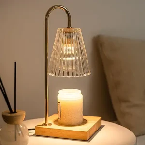 Candle Warmer Lamp, Electric Candle Lamp Warmer, Gifts for Mom, Bedroom Home Decor Dimmable Wax Melt Warmer for Scented Wax with 2 Bulbs.