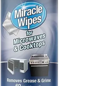 MiracleWipes for Microwaves and Cooktops, Easily Removes Food and Grime Buildup, Safe and Convenient Stove Top Cleaner, Great for Home and Kitchen Use