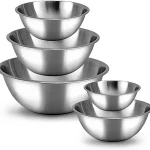 Prep Stainless Steel Mixing Bowls Set, Home, Refrigerator, and Kitchen Food Storage Organizers | Ecofriendly, Reusable, Heavy Duty