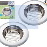 Fengbao 2PCS Kitchen Sink Strainer - Stainless Steel, Large Wide Rim 4.5" Diameter