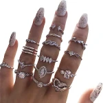 9-15PCS Knuckle Stacking Rings Set for Women