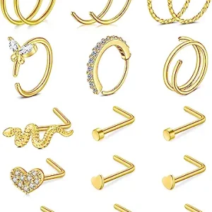 20G Nose Studs Nose Rings Hoop