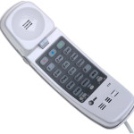AT&T 210 Basic Trimline Corded Phone, No AC Power Required, Wall-Mountable, White