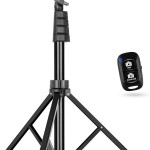 Sensyne 62" Phone Tripod & Selfie Stick, Extendable Cell Phone Tripod Stand with Wireless Remote and Phone Holder, Compatible with iPhone Android Phon