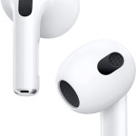 Apple AirPods (3rd Generation) Wireless Ear Buds, Bluetooth Headphones, Personalized Spatial Audio, Sweat and Water Resistant, Lightning Charging Case