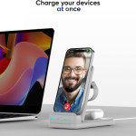 Wireless Charger - DNTGVUP 3 in 1 Charging Station for iPhone 15/14/13/12/11/XS/XR/X/8/Pro/Promax, Charger Stand Suitable for AirPods 2/3/Pro & Apple