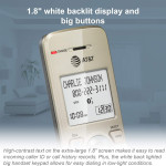 AT&T DL72219 DECT 6.0 2-Handset Cordless Phone for Home with Connect to Cell, Call Blocking, 1.8" Backlit Screen, Big Buttons, intercom, and Unsurpass