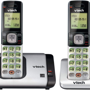 VTech CS6719-2 2-Handset Expandable Cordless Phone with Caller ID/Call Waiting, Handset Intercom & Backlit Display/Keypad, Silver