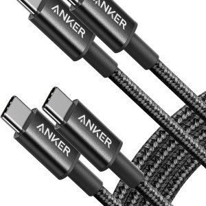 Anker USB C Charger Cable, New Nylon USB C to USB C Cable (6ft, 2Pack), 60W(3A) for iPhone 15/15 Pro/15 Plus/15 Pro Max, iPad Mini 6/ Pro 2021, iPad A
