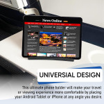 Airplane Travel Essentials for Flying Flex Flap Cell Phone Holder & Flexible Tablet Stand for Desk