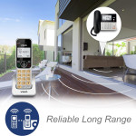 VTECH VG208 DECT 6.0 Corded/Cordless Phone for Home with Answering Machine, Call Blocking, Caller ID, Large Backlit Display, Duplex Speakerphone, Inte