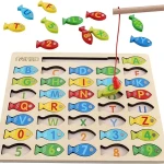 Magnetic Wooden Fishing Game Toy.