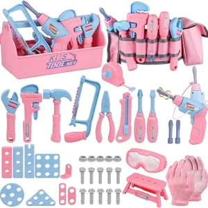 Kids Tool Set, 48PCS Toddler Tool Set with Electronic Toy Drill.