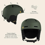 Retrospec Comstock Ski & Snowboard Helmet for Adults