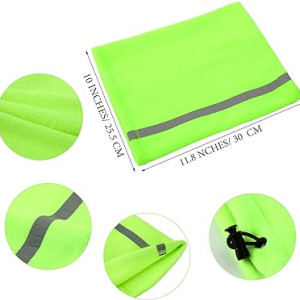 2 Pieces Fleece Neck Gaiter Visibility Reflective Safety Neck Warmer