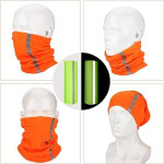 2 Pieces Fleece Neck Gaiter Visibility Reflective Safety Neck Warmer