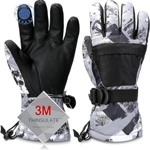 Ski Gloves, Warmest Waterproof