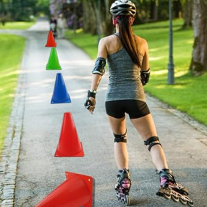 Mirepty 7 Inch Plastic Traffic Cones Sport Training