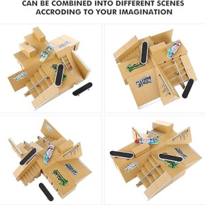 Finger Skateboard Deck Ramp Set Finger Skatepark 6 Pieces