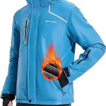 Heathyoga Mens Ski Jacket Waterproof Snowboard Jacket