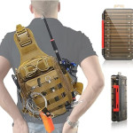 KastKing Karryall Fishing Tackle Backpack with Rod Holders 4 Tackle Boxes