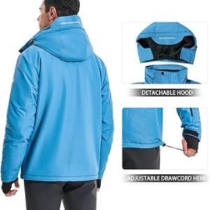 Heathyoga Mens Ski Jacket Waterproof Snowboard Jacket