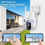 AMTIFO Security Camera Wireless Outdoor Solar Powered