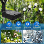 4 Pack 48 LED Garden Lights, New Upgraded Firefly Lights