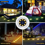 12 Pack 8LED Solar Garden Lights Outdoor