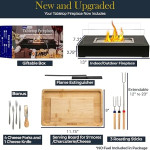 ROZATO Tabletop Fire Pit with Smores Maker Kit