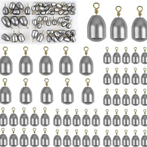Fishing Weights Sinkers Kit, 20/58pcs Iron Fishing